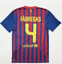 Cargar imagen en el visor de la galería, Camiseta FC Barcelona 2011-12 4 Fabregas Talla M