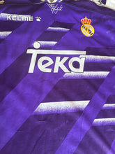 Cargar imagen en el visor de la galería, Camiseta Real Madrid Segunda Equipación 1994-95 Kelme Original Vintage Talla L