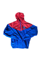 Cargar imagen en el visor de la galería, Chubasquero PSG 2008-09 – Azul/Rojo con capucha | Talla M