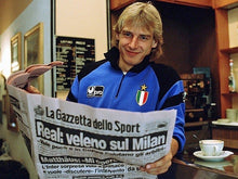 Cargar imagen en el visor de la galería, Camiseta Inter de Milán 1989/90 Home (Versión Fan) – Manga larga – Talla S – Muy buen estado

