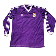 Cargar imagen en el visor de la galería, Camiseta Real Madrid años 80 | Segunda equipación · Manga larga · Talla L

