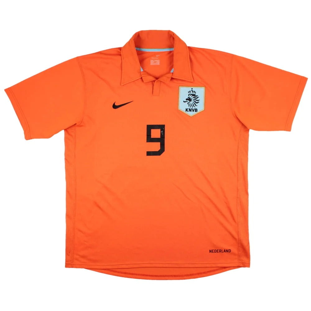 Camiseta Selección de Holanda 2007-08 M 9 Van Nistelrooy
