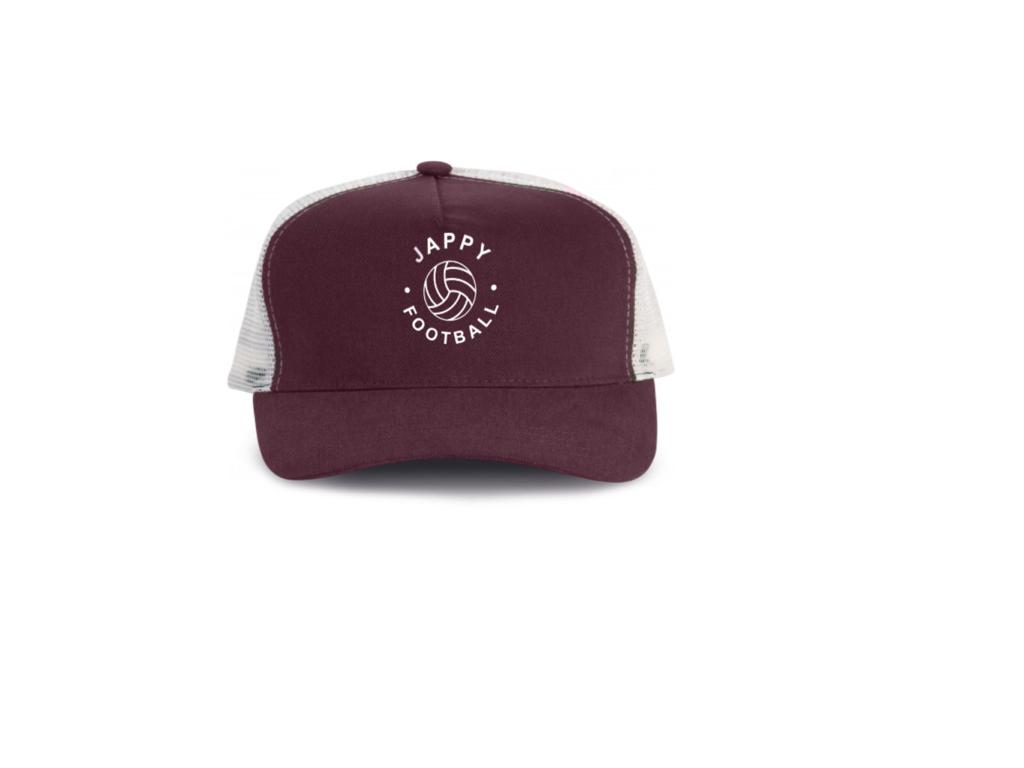 Gorra Visera granate y gris Jappy Football Clothing