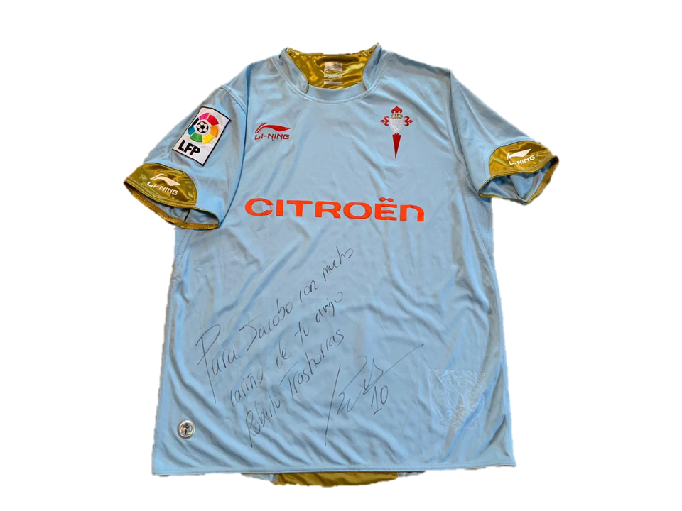 Camiseta Match Worn del Celta de Vigo 2010-11 firmada por Roberto Trashorras